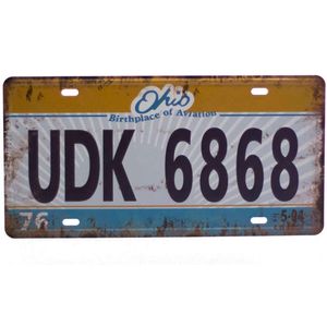 Placa-Carro-Decorativa-De-Metal-Ohio-Udk-6868