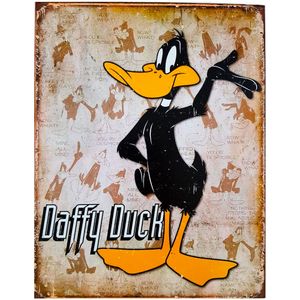 Placa-De-Metal-Daffy-Duck---Looney-Tunes