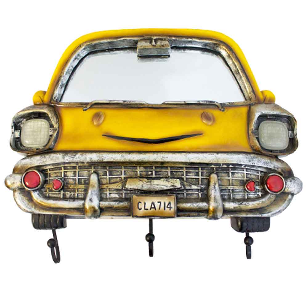 Espelho-Com-Ganchos-Bel-Air-Chevrolet-Amarelo-1953-Oldway