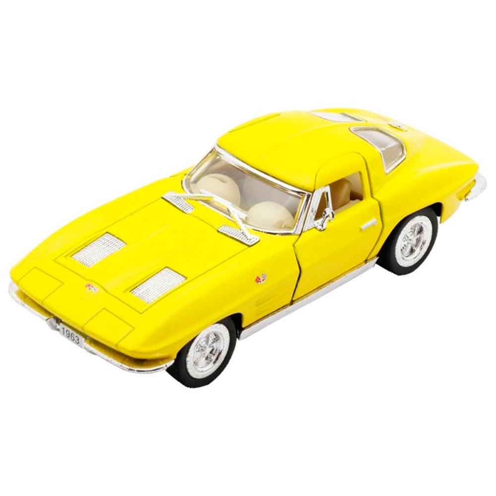 Miniatura-1963-Corvette-Sting-Ray-Escala-1-36-Amarelo