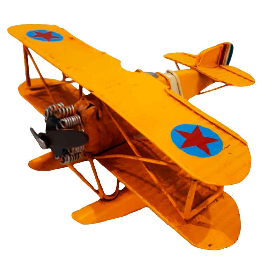 Miniatura-Hidro-Aviao-Amarelo