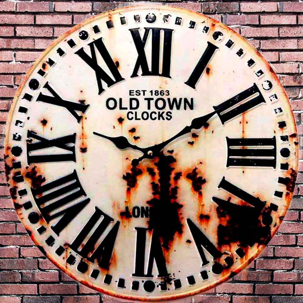 Relógio Retrô Old Town Clocks versareanosdourados