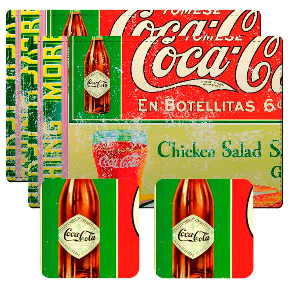 Conj-2-Jogos-Americanos-Chicken-Salad-Coca-Cola-Retro