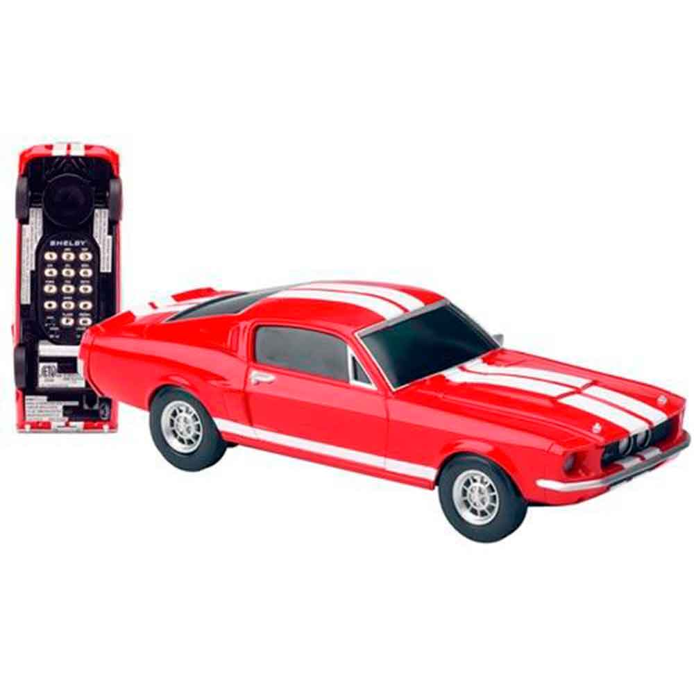 Telefone-De-Mesa-Mustang-Shelby-Vermelho-Oficial-Ford