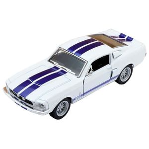 Miniatura-1967-Shelby-Gt-500-Escala-1-38-Branco-E-Azul