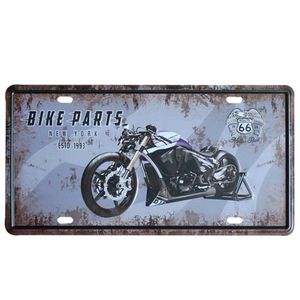 Placa-Carro-Decorativa-De-Metal-Bike-Parts