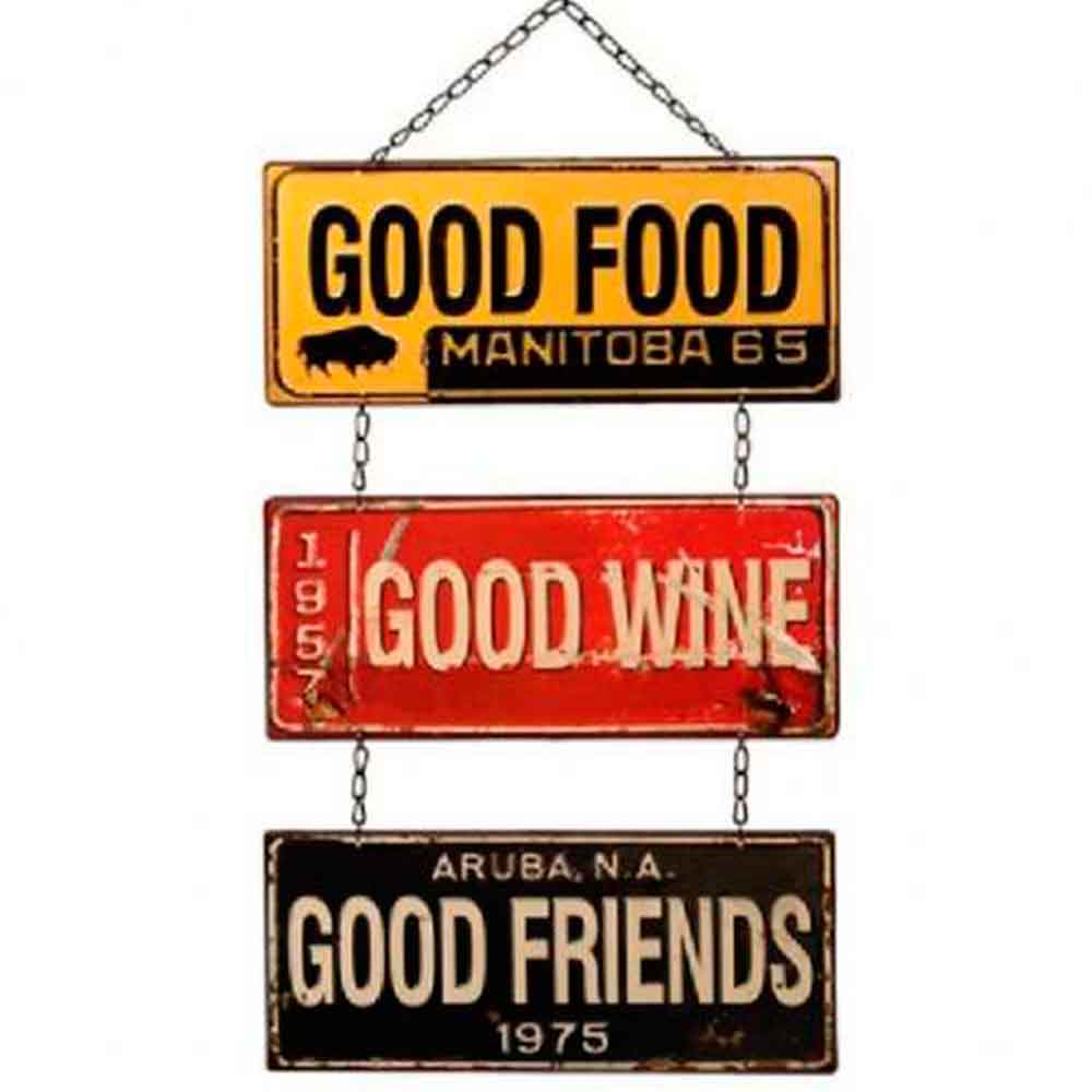Placa-Metal-Good-Food-Good-Wine-Good-Friends