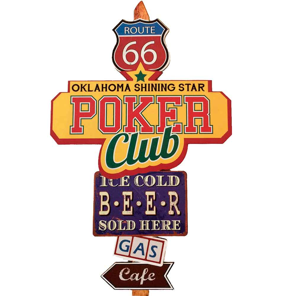 Placa-Mdf-Poker-Club
