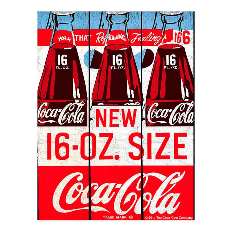 Placa-Madeira-Bottle-Coca-Cola-Retro