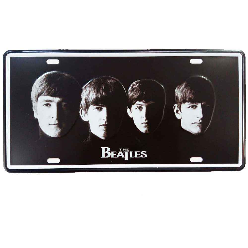 Placa-De-Carro-Decorativa-Em-Alto-Relevo-The-Beatles
