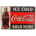 Placa-De-Metal-Decorativa-Coca-Cola-Sold-Here-Vintage