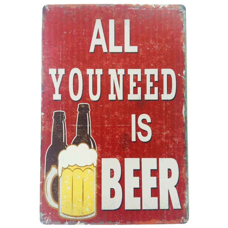 Placa-De-Metal-Decorativa-All-You-Need-Is-Beer