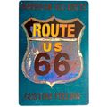 Placa-De-Metal-Decorativa-Route-Us-66-Blue