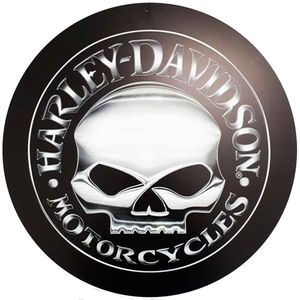 Placa-Decorativa-Mdf-Harley-Davidson-Skull