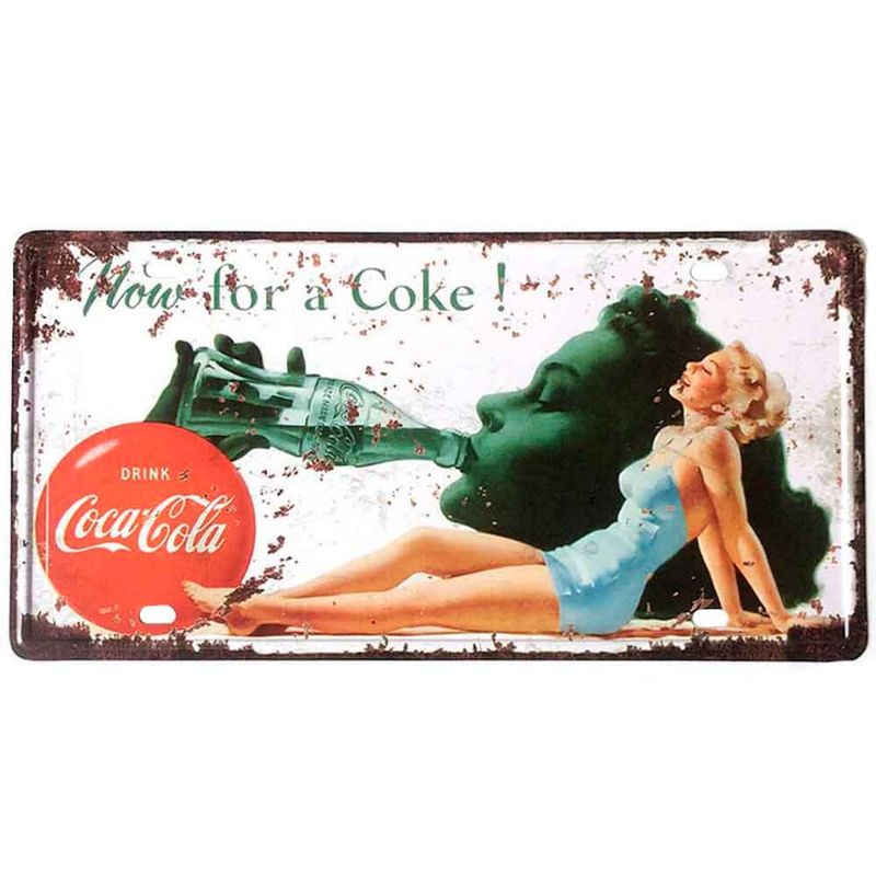 Placa-De-Metal-Decorativa-Coca-Cola-How-For-A-Coke