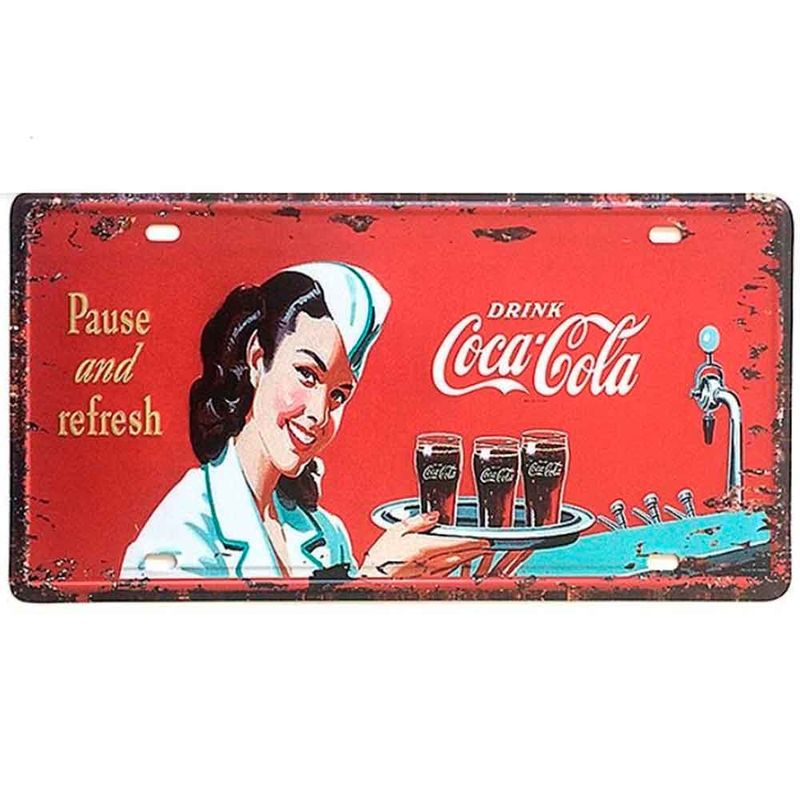 Placa-De-Metal-Decorativa-Coca-Cola-Pause-And-Refresh