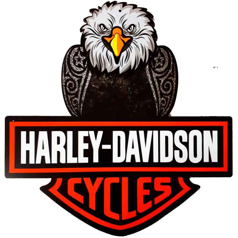 Placa-Decorativa-Mdf-Harley-Davidson-Aguia-Recorte