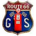 placa-de-metal-gas-route-66