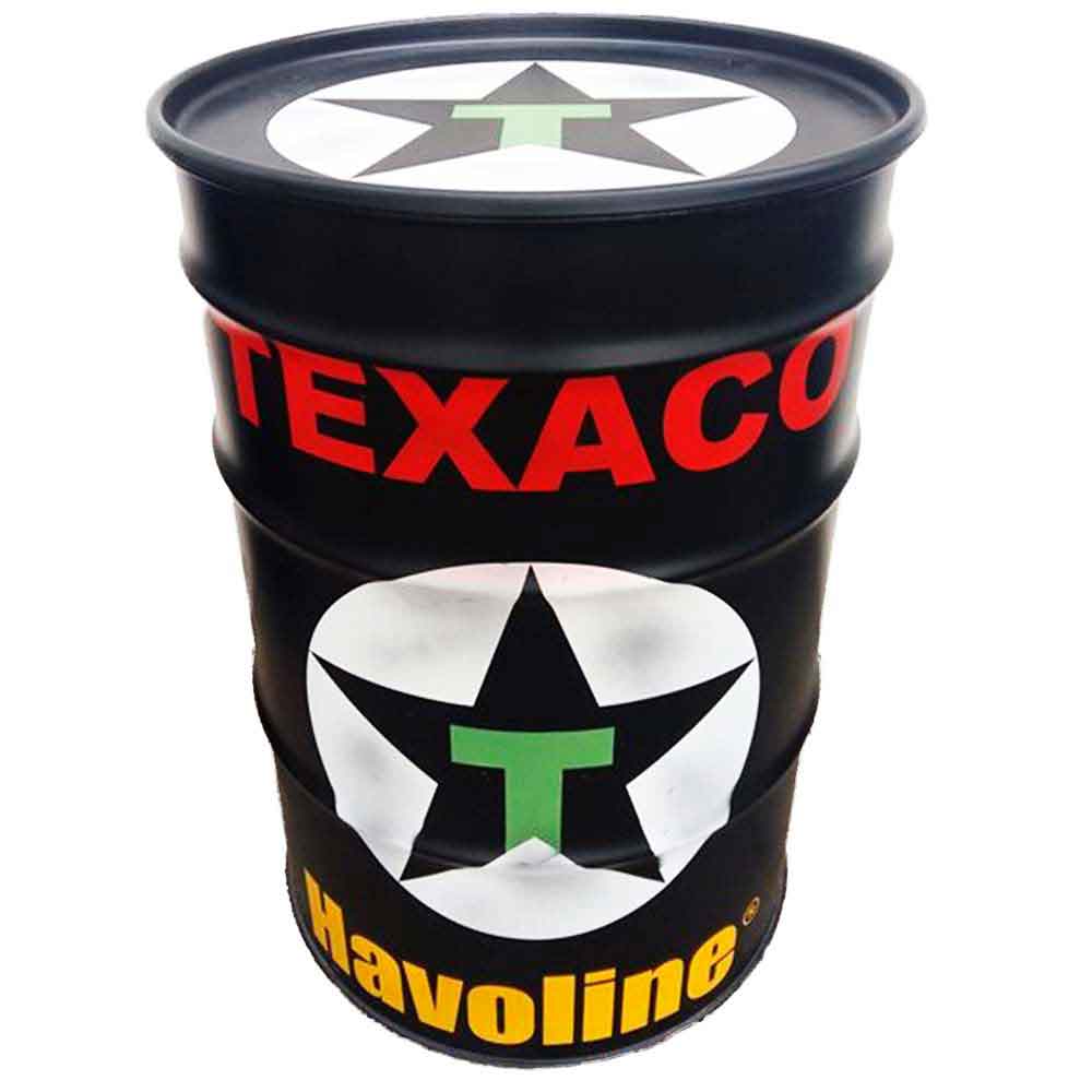 Tambor-Decorativo-Texaco-Preto-Vintage-Industrial
