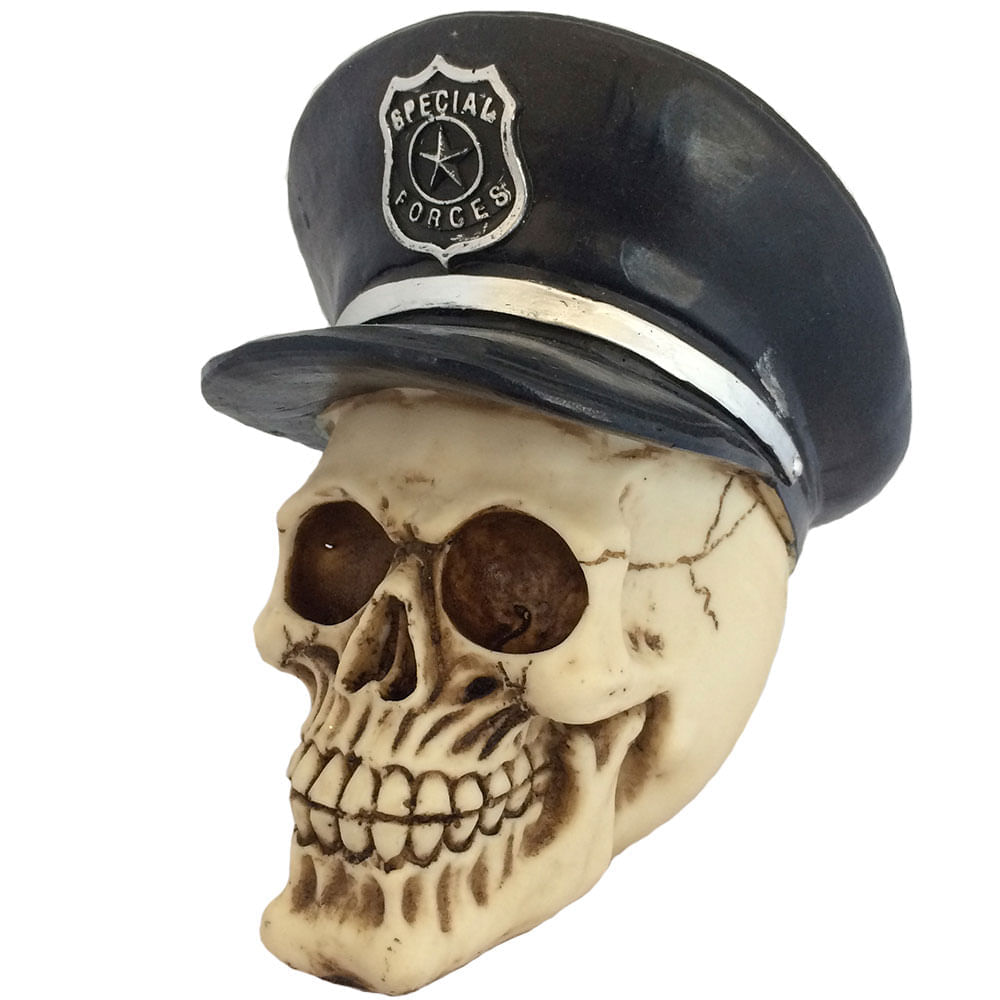 Caveira-Decorativa-Chapeu-Policial