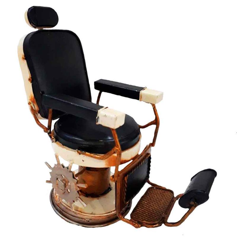 A cadeira de barbeiro Grécia tem um estilo retrô inspirado em