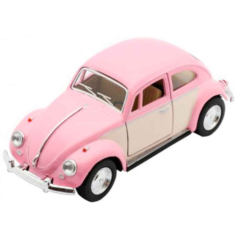 Miniatura-1967-Volkswagen-Fusca-Escala-1-32-Rosa-Pastel