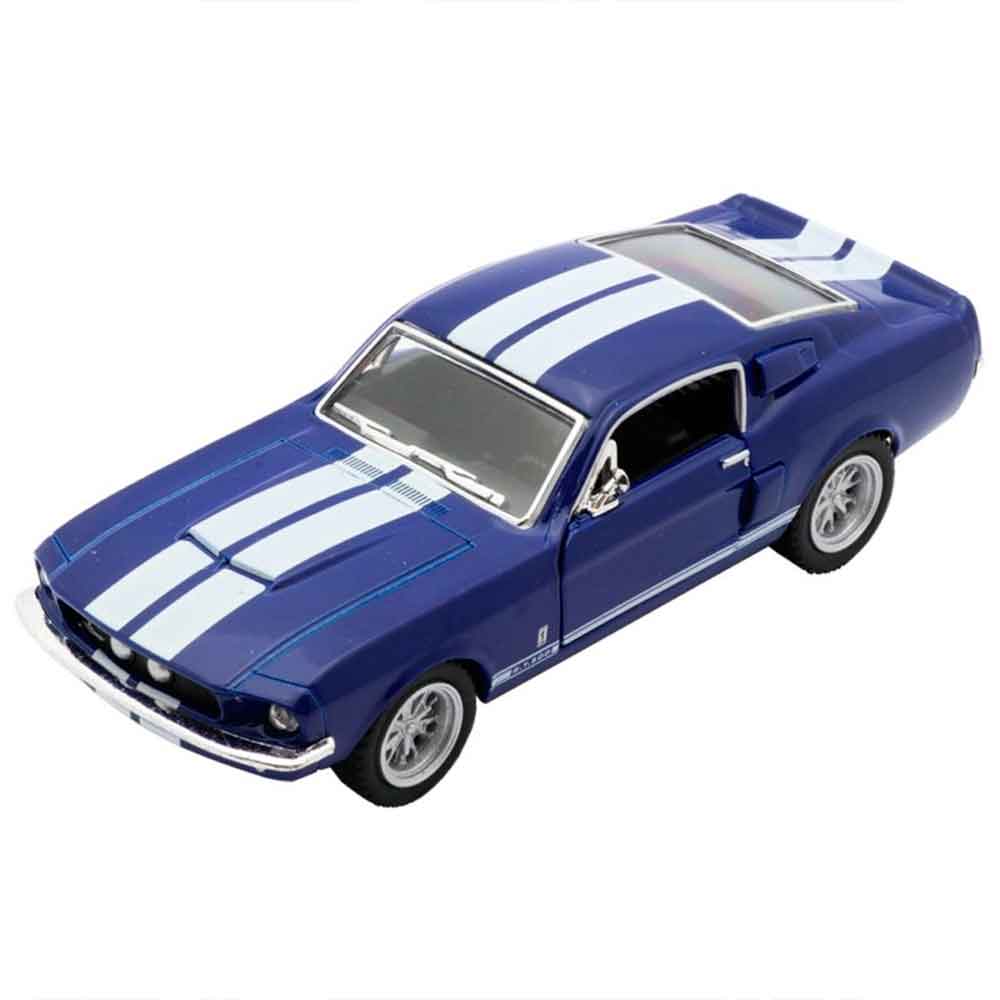 Miniatura-1967-Shelby-Gt-500-Escala-1-38-Azul-E-Branco