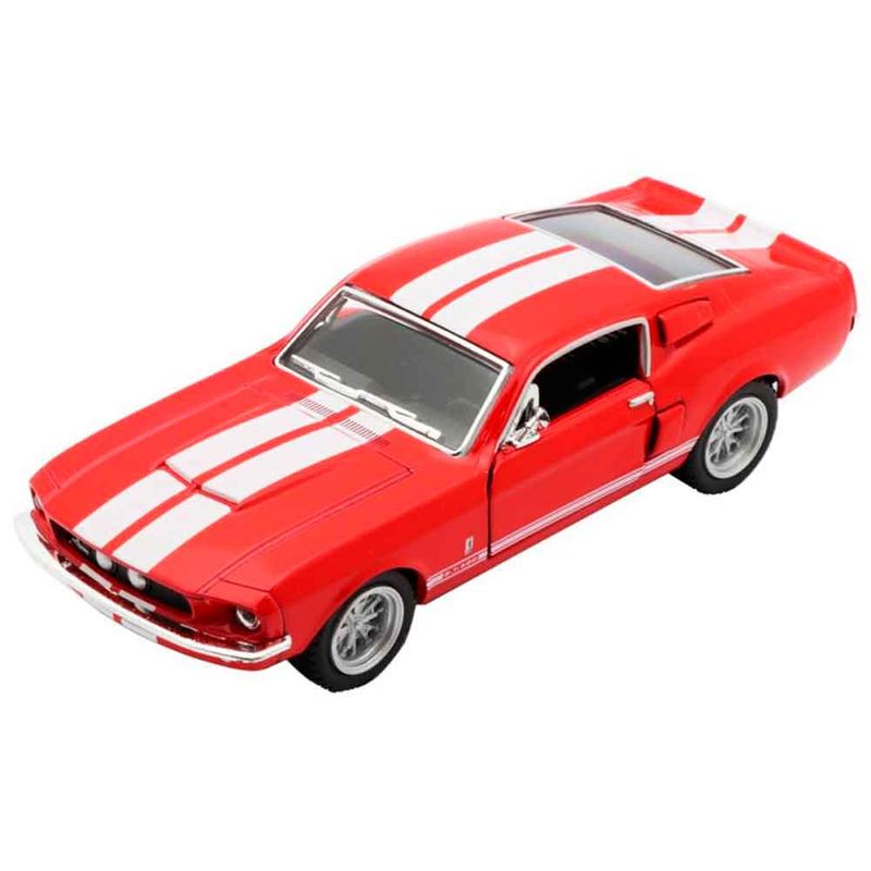 Miniatura-1967-Shelby-Gt-500-Escala-1-38-Vermelho-E-Branco