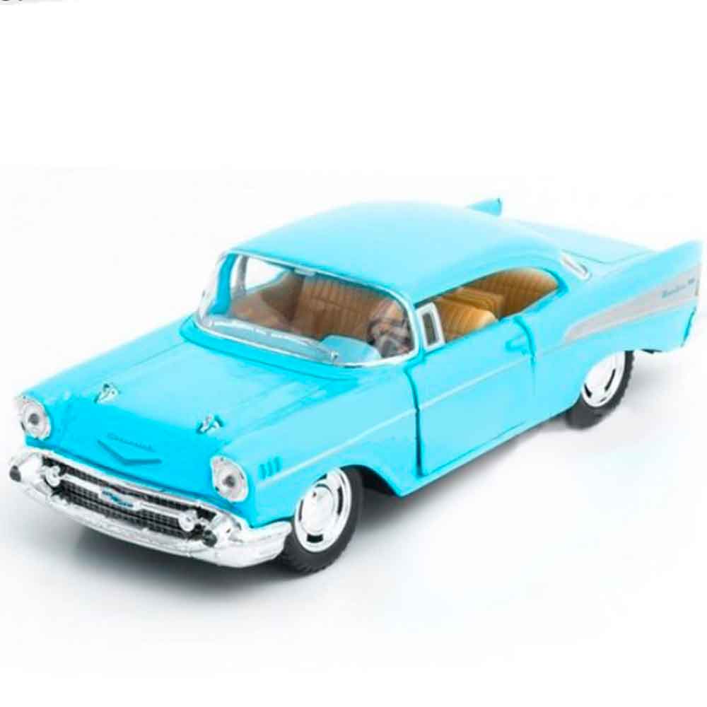 Miniatura-1957-Chevrolet-Bel-Air-Escala-1-40-Azul-Pastel