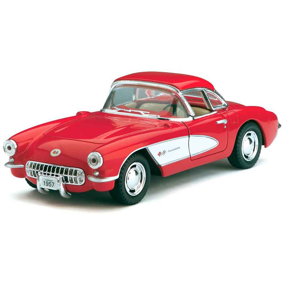 Miniatura-1957-Chevrolet-Corvette-Escala-1-34-Vermelho