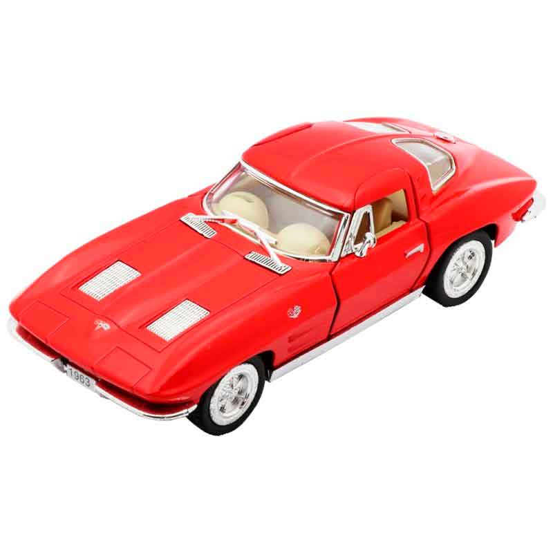 Miniatura-1963-Corvette-Sting-Ray-Escala-1-36-Vermelho