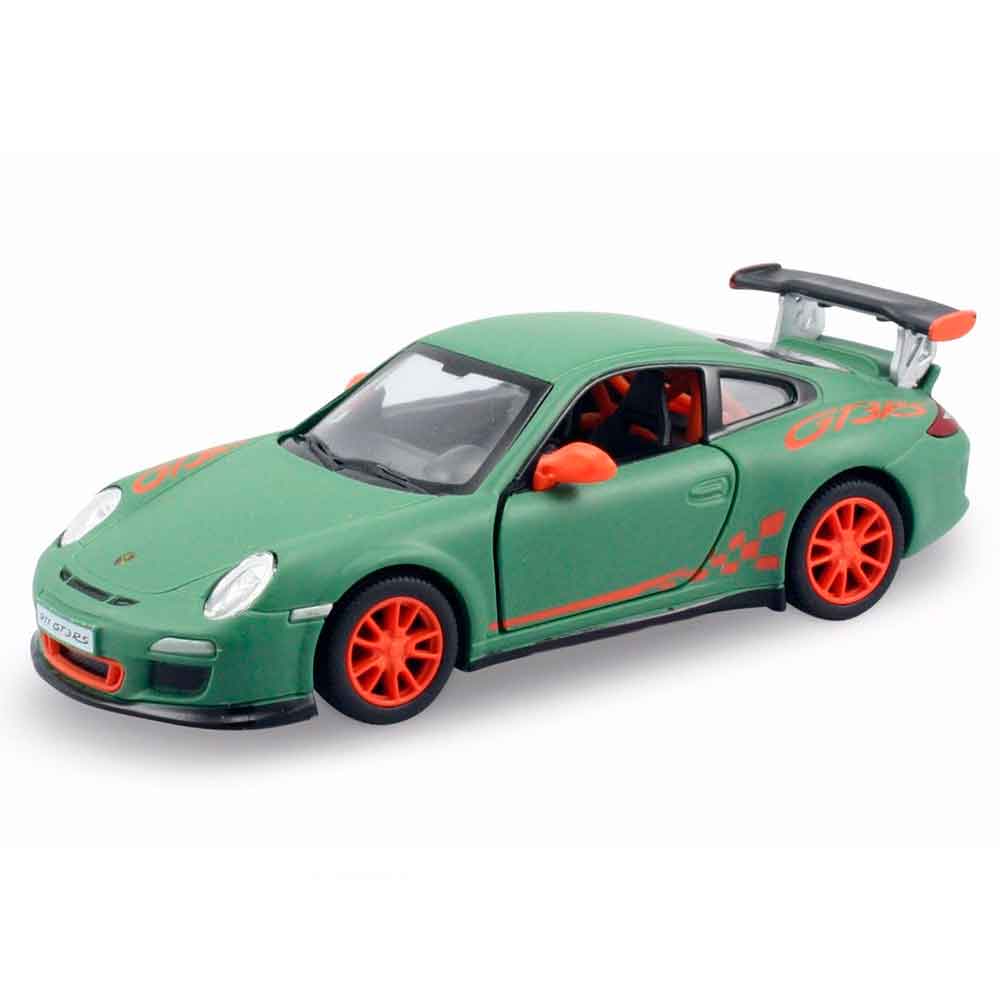 Miniatura-2010-Porsche-Cayman-S-911-Gt3-Rs-Escala-1-36-Verde