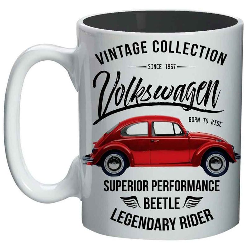 Mini-Caneca-De-Porcelana-Volkswagen-Fusca-Vintage-Branca-135ml