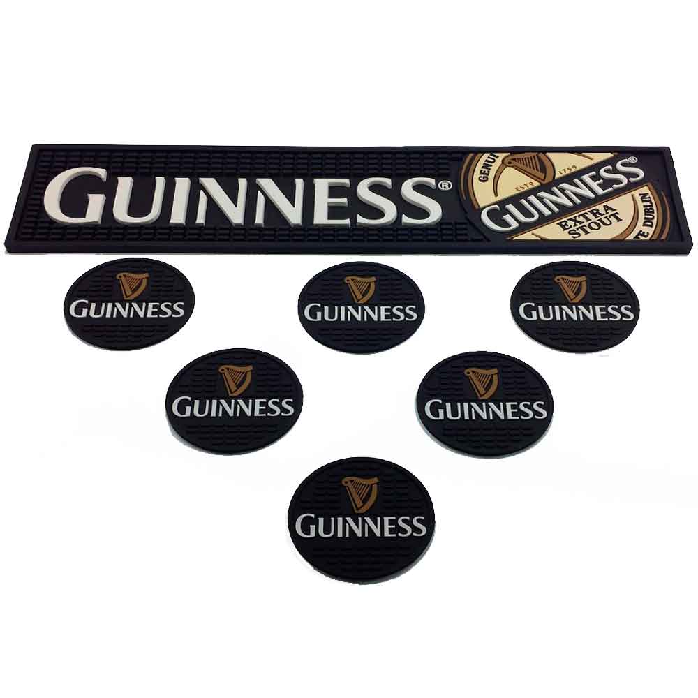Bar-Mat-Esteira-Escorredor-E-6-Porta-Copos-Guinness