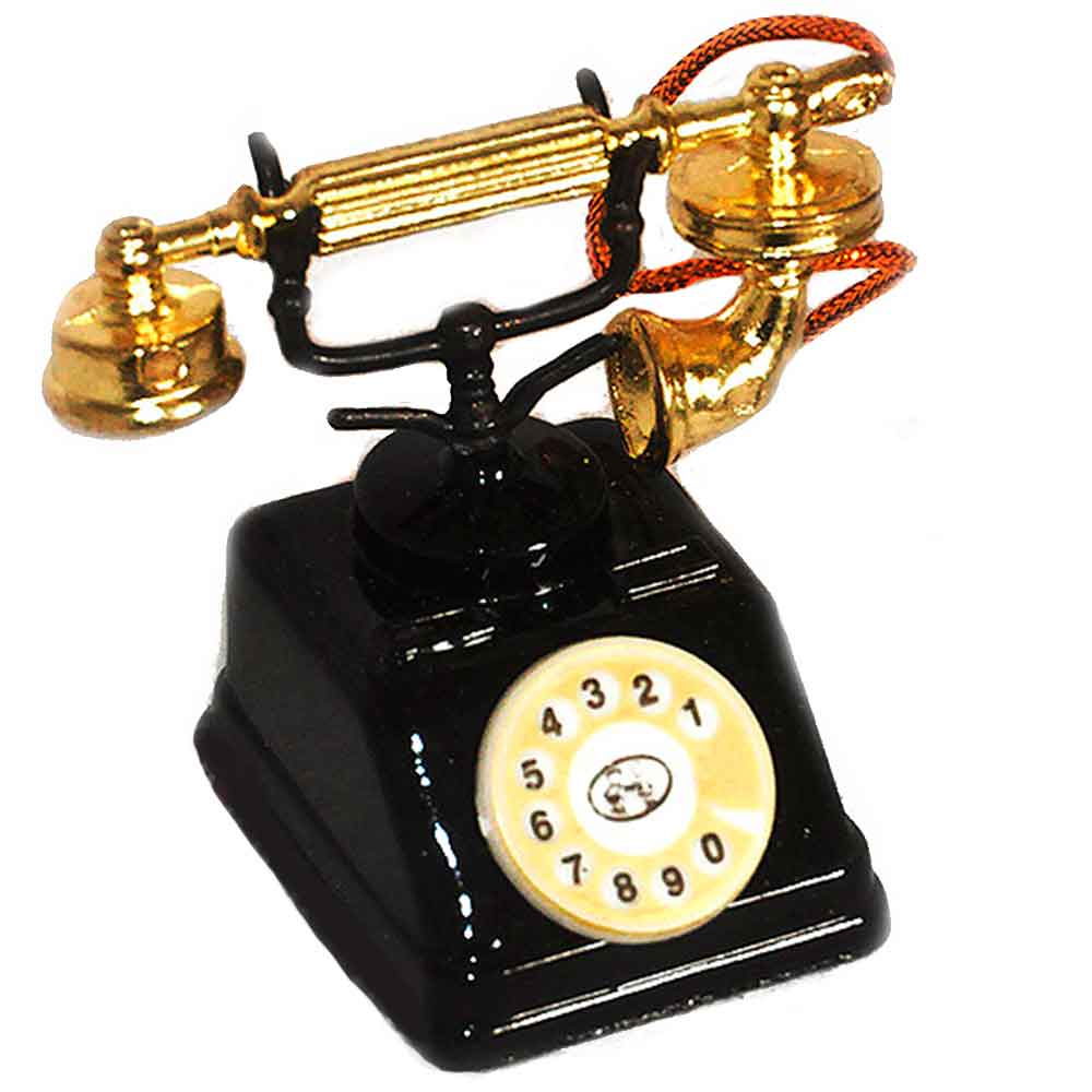 Apontador-Retro-Miniatura-Telefone-Preto