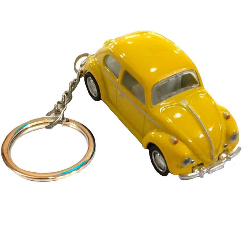 Chaveiro-Miniatura-1967-Volkswagen-Fusca-Escala-1-64-Amarelo