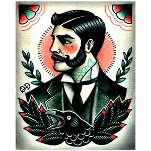PLACA-DECORATIVA-PARA-BARBEARIAS-QUYEN-DIHN--VICTORIAN-GENTLEMAN------------------------------------