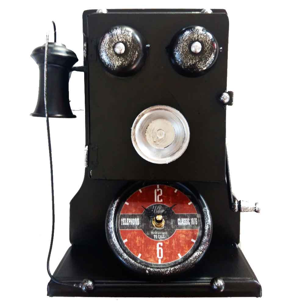 Relogio-De-Mesa-E-Porta-Chaves-Telefone-Do-Papai-Vintage