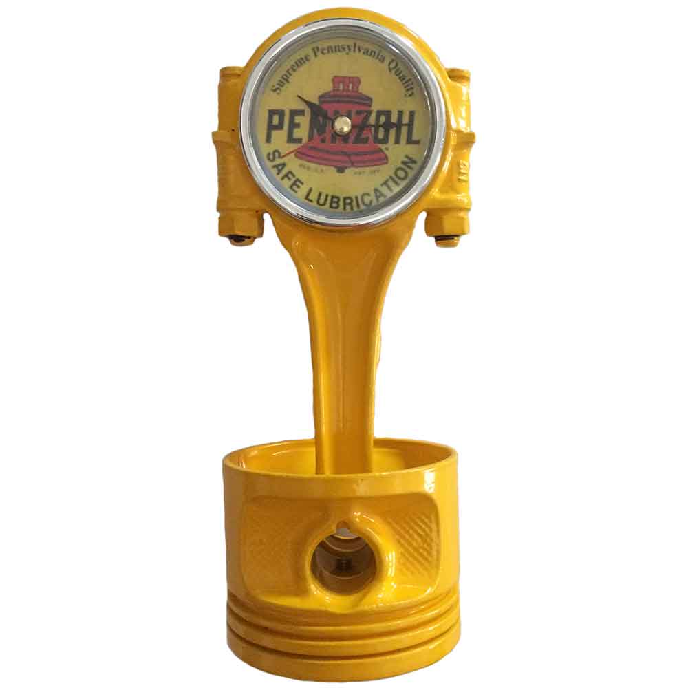 Relogio-De-Mesa-Pistao-Penzzoil-Amarelo