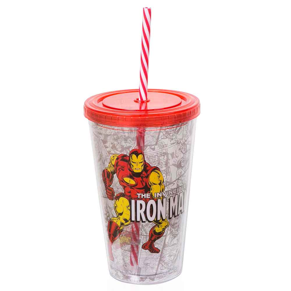 Copo-Canudo-Marvel-Homem-De-Ferro