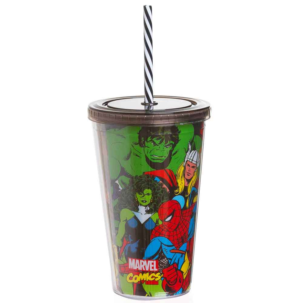 Copo-Canudo-Marvel-Avengers-Preto