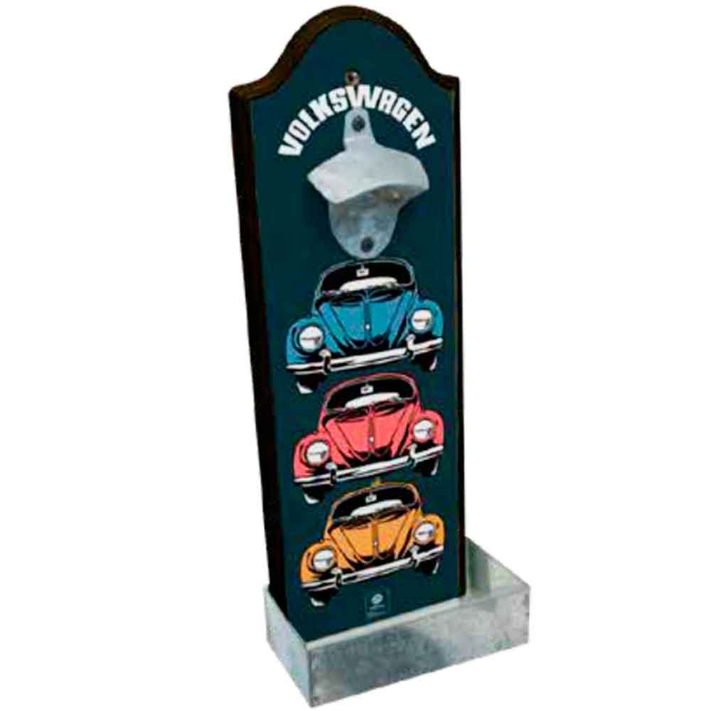 Abridor-De-Garrafas-De-Madeira-Volkswagen-Fusca-Preto