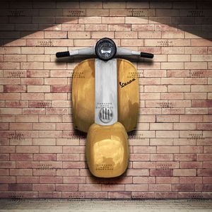Frente-Vespa-Gold-Edition-Dourado---Caixa-Traseira-Creme